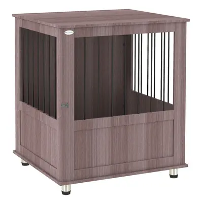 PawHut Dog Crate Kennel Cage for Small Dog, Indoor End Table, Purple