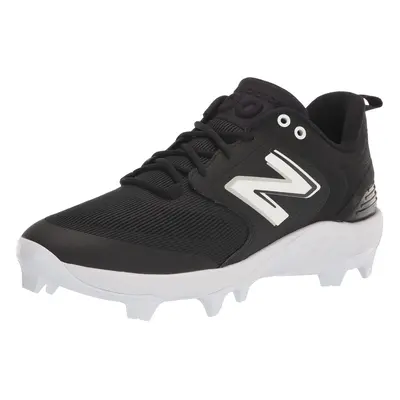 New Balance Men's Fresh Foam V6 Molded Baseball Shoe Black/White