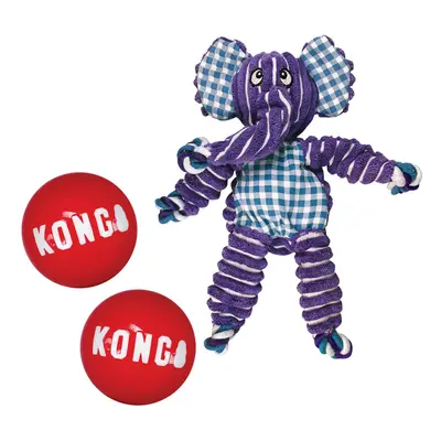 KONG Floppy Knots & Signature Balls (2 Pack) - Knotted Dog Toy Entices Play & Satisfies Instinct