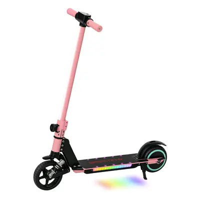 SPORTNOW Folding Electric Scooter w/ LED Lights and Display, Pink