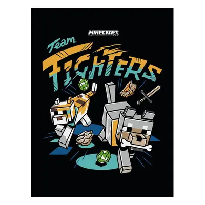 Minecraft Team Fighters Framed Canvas Print