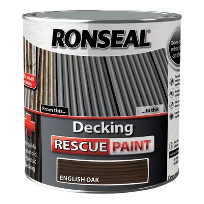 Ronseal DRPEO25L 2.5 Litre Decking English Rescue Paint - Oak