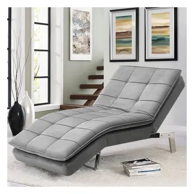 Fabric Upholstered Sofa Bed Chaise Lounge