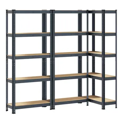 vidaXL 5-Layer Storage Shelves pcs Anthracite Steel&Engineered Wood