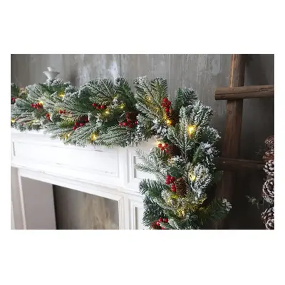 9ft Christmas garland fireplace natural looking rustimantel decor