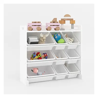 Kids Storage Wooden Unit Bookshelf Toy Box Cube Tier Tubs Box