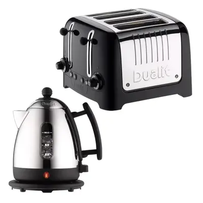 Dualit Lite Kettle & Slice Toaster Kitchen Set (Black Trim)