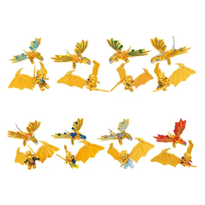 (Style B 8pcs) 16Pcs Set of Ninjago Mini Figures Kai Jay Sensei Building Block Toy