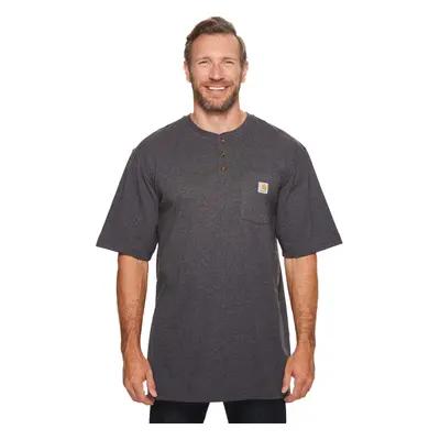 Carhartt mens Loose Fit Heavyweight Short-sleeve Pocket Henley T-shirt