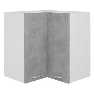 vidaXL Hanging Corner Cabinet Concrete Grey Engineered Wood Home Furniture Set