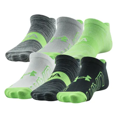 Under Armour Youth Essential Lite No Show Socks 6-Pairs Black/Baja A