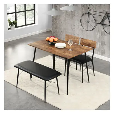 Dining Table and Chairs, Bench Set Industrial style Retro Table Set