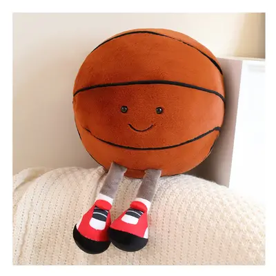 (Basketball) Funny Soccer Basketball Plush Toy Huggable Ball Doll Pillow