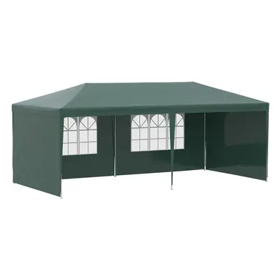 Outsunny 6m x 3m Garden Gazebo Marquee Canopy Party Tent Canopy Patio Green