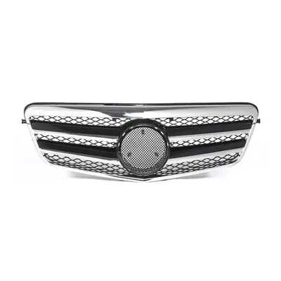 Chrome Silver AMG Style Front Grill Grille For Mercedes Benz