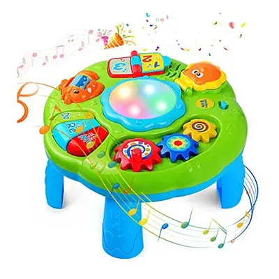 STOTOY Baby Activity Table, Baby Drum Musical Learning Table for Kids, Early Development and Act