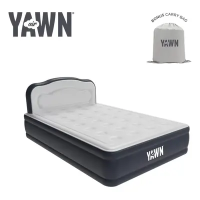 YAWN Air Bed (Double) Self-inflating motorised luxury air bed with built-in headboard.