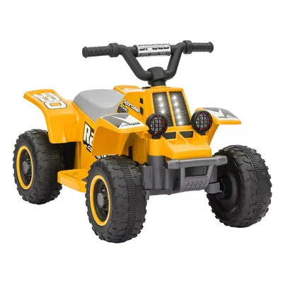 AIYAPLAY 6V Electric Quad Bike for Kids w/ Forward Backward, Yellow