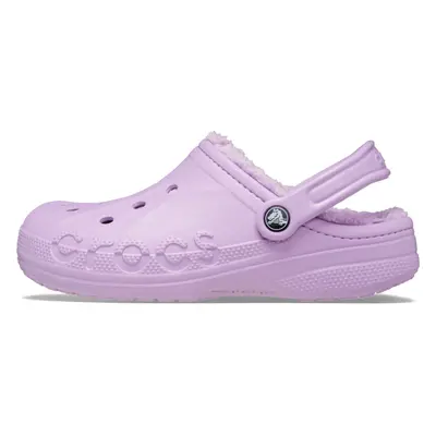 crocs Unisex Baya Lined clog Fuzzy Slippers OrchidOrchid US Men