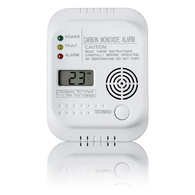 Carbon Monoxide Detector, Battery Powered, Gas Detector With Display And Temperature Gauge