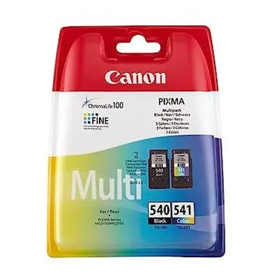 Canon Genuine Ink Cartridges PG-540/CL-541 - Pack of Multi-Coloured For Selected PIXMA MX, MG an