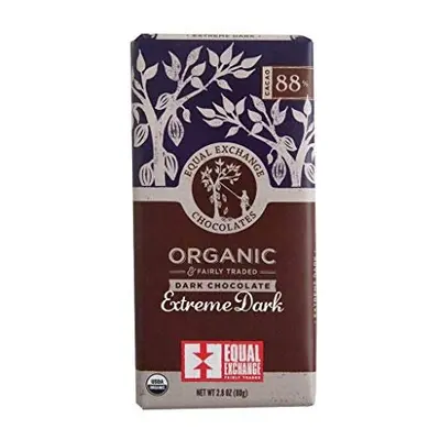 Equal Exchange Organic 88% Extreme Dark Chocolate 80g (Pack of 14)