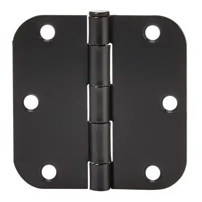 Amazon Basics Sturdy Rounded 5/8 Radius Interior Door Hinges 3.5 x 3.5 Pack Matte Black