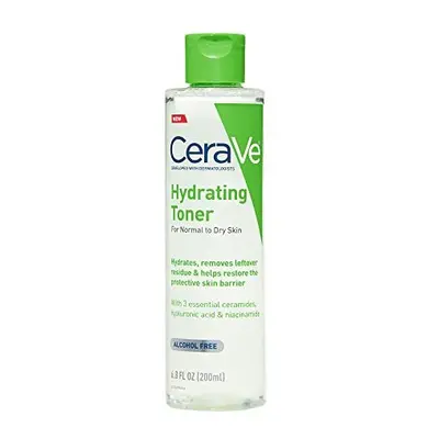 CeraVe Hydrating Toner for Face Non-Alcoholic with Hyaluronic Acid, Niacinamide, and Ceramides f