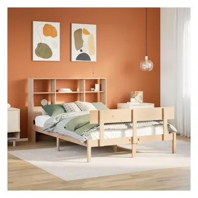 vidaXL Bookcase Bed without Mattress 120x190 cm Small Double Solid Wood Pine