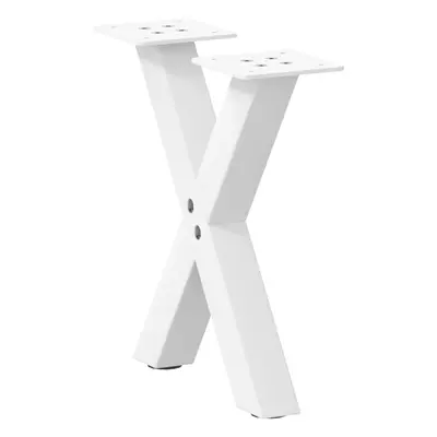 (white, x (30-31) cm (40 mm)/ pcs) vidaXL Dining Table Legs X-Shaped Desk Legs Kitchen Metal Fur