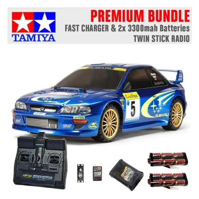 TAMIYA RC Subaru Impreza Monte Carlo TT-02 1:10 Premium Stick Radio Bundle