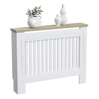 (Medium) Arlington Radiator Cover Heating Cabinet White Oak