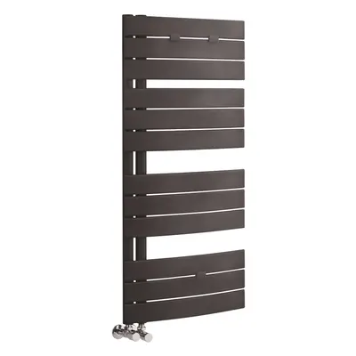 Heated Towel Rail with Curved Panels, BTU, 1080x550mm, Anthracite