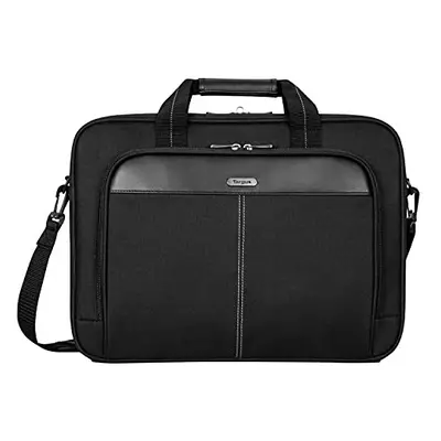 Targus Classic Slim Briefcase with Crossbody Shoulder Bag Design for the Business Professional T