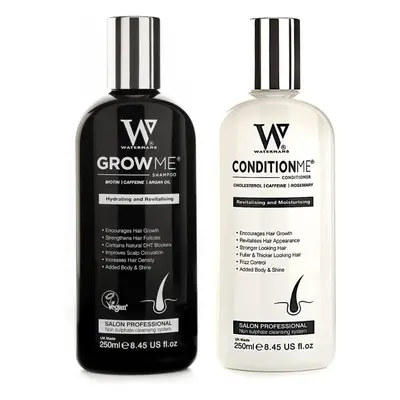 Hair Growth Shampoo & Conditioner by Watermans UK Biotin, Argan Oil, Allantoin, Rosemary, Niacin