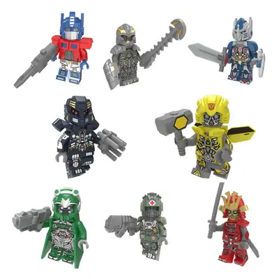 8pcs Transformers Optimus Bumblebee Megatron Minifigures Toys For Kids Gifts