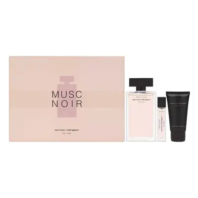 Narciso Rodriguez Musc Noir For Her Gift Set 100ml EDP Spray + 50ml Body Lotion + 10ml EDP Purse