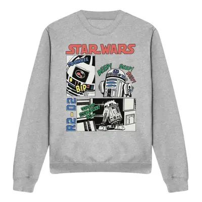 (L, Sport Heather) Star Wars Unisex Adult Beep Boop R2-D2 Sweatshirt