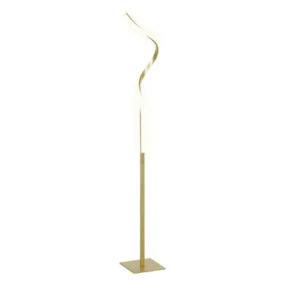 HOMCOM LED Floor Lamp, Standing Lamp with3 Adjustable Brightness Gold Tone