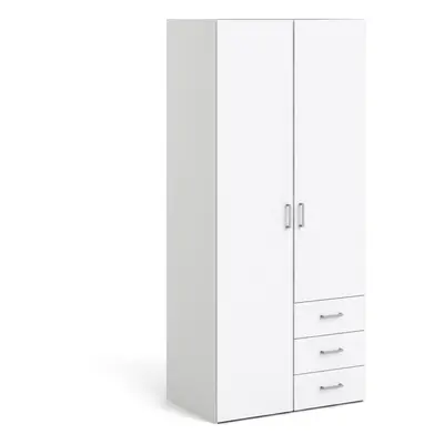 Wardrobe with doors + drawers (175) White