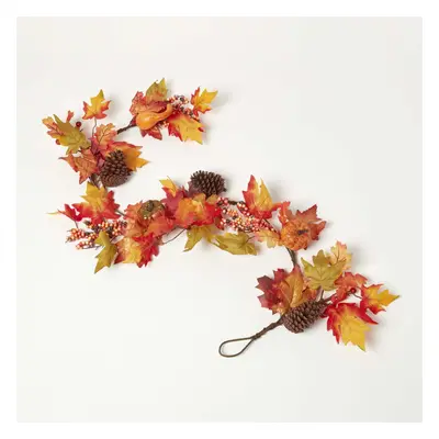 Orange Autumn Garland with Pumpkins, 1.4m