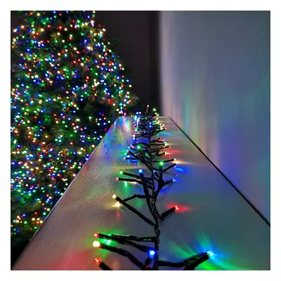 Premier 37.2m Multi Action Multi Coloured LED Cluster Christmas Lights with Timer