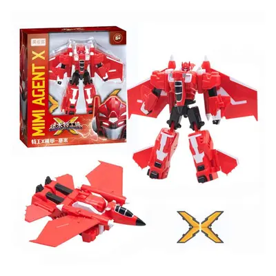 (Red) Styles Miniforce X Lucybot Lucy Bot Ranger Transformer Machine Car Robot Toy