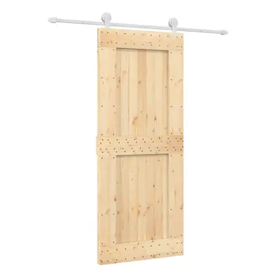 vidaXL Sliding Door Barn Door with Hardware Set Interior Door Solid Wood Pine