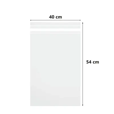 (Thickness 0.06mm, 40x54 cm 100pc) 100pcs Poly Transparent Bag Opp Self Adhesive Plastic Bag For