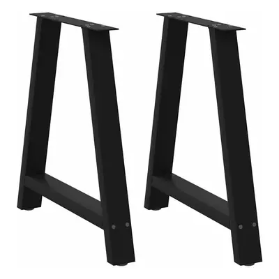 (black, x (72-73) cm) vidaXL Coffee Table Legs A-Shaped Desk Legs Metal Bar Stand DIY pcs Steel