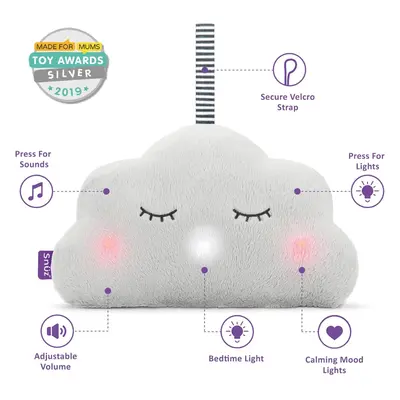 SnuzCloud in White Noise Machine Baby Sleep Aid Soothing Pink Noise Sensory Lights Newborn Essen