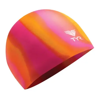 TYR Multi Silicone Cap Orange/Pink x x inche