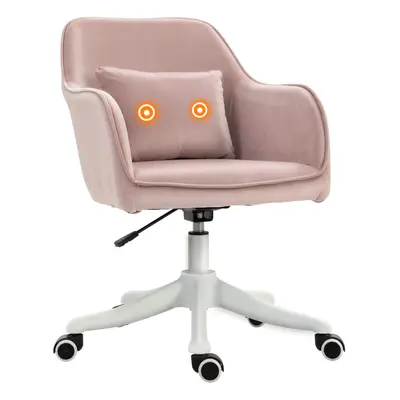 Vinsetto Office Chair with Rechargeable Vibration Massage Lumbar Pillow, Wheels