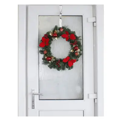 50cm Deluxe Christmas Door Wreath Snow Dusted with Baubles Pinecones